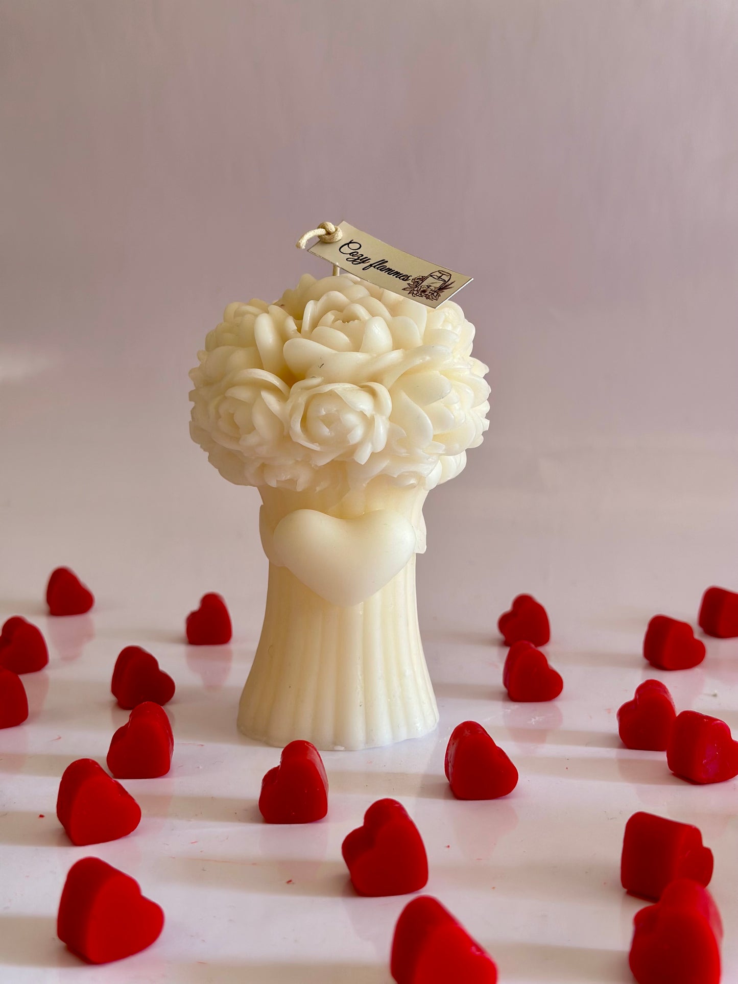 Blooming Heart Bouquet Candle