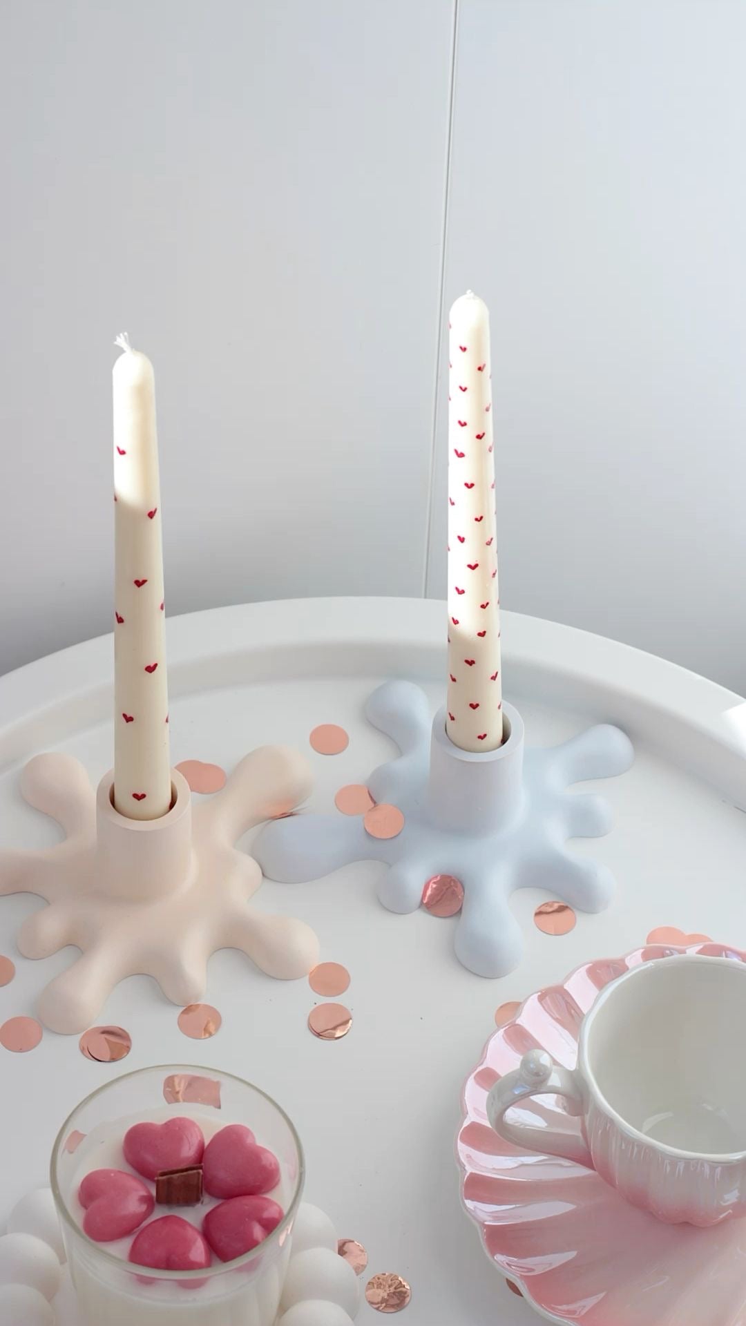 Dew drop candle holder