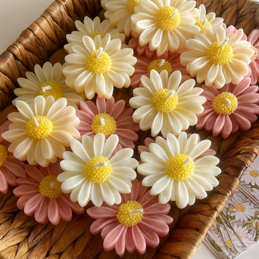 Daisy flower candle