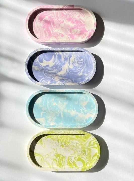 Marble Ovel tray