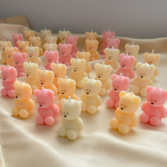 Sweet Teddy Bear Candles 🧸✨