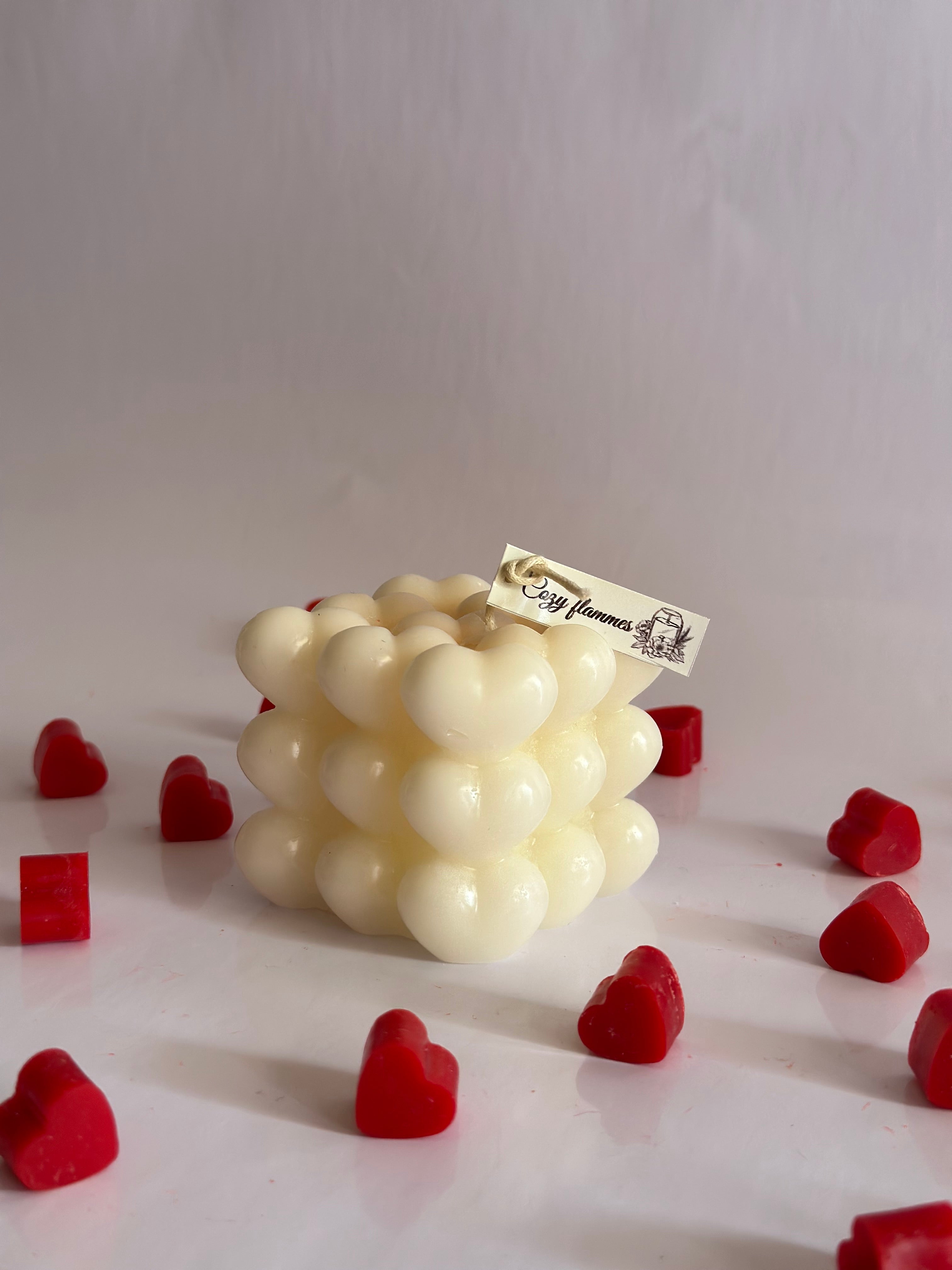 Heart bubble candle